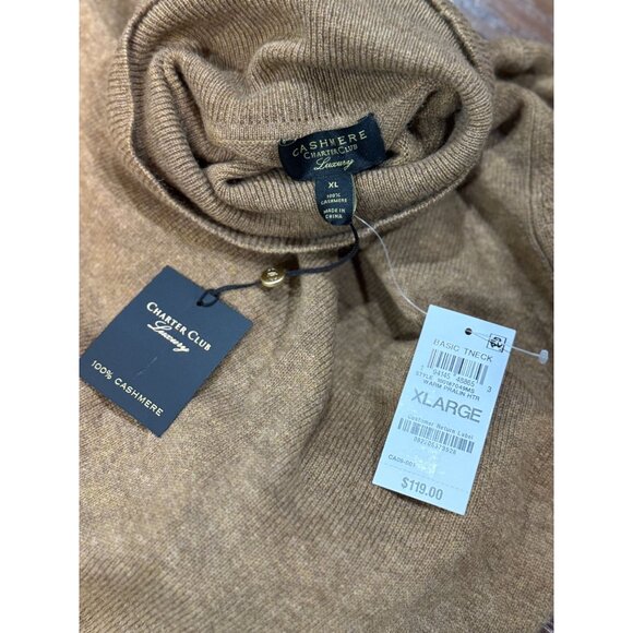 NEW Charter Club Womens XL 100% Cashmere Turtleneck Top Sweater Luxury Chic - Picture 7 of 8